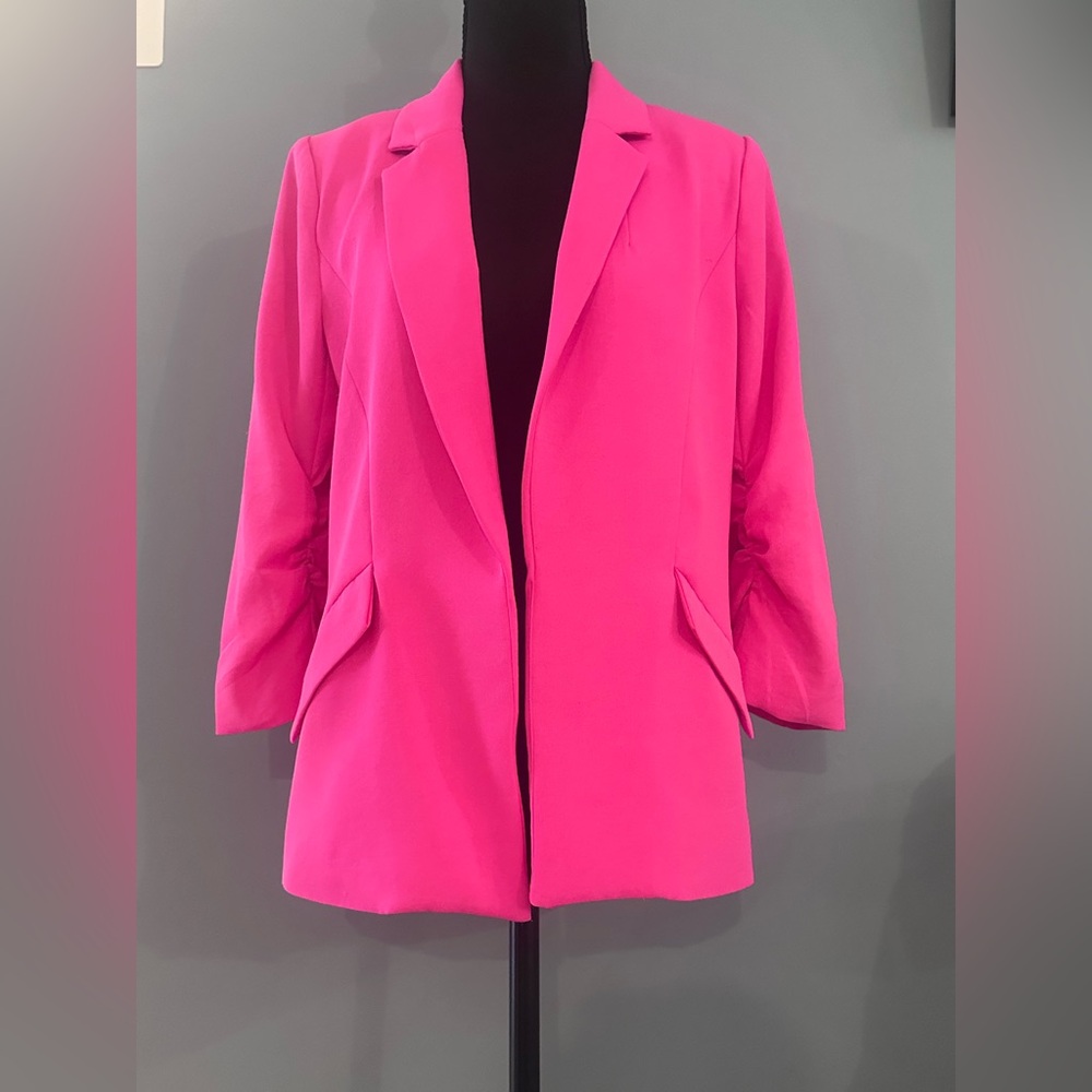 Skies Are Blue Fuchsia Blazer